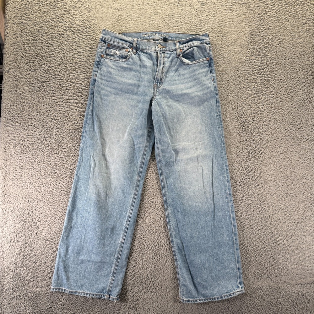 American Eagle Outfitters Strigid Jeans Womens 10 Blue Denim Straight Stovepipe
